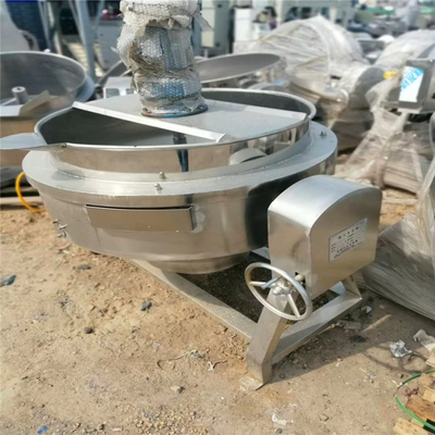 转让二手华硕不锈钢夹层锅，500L容量，附带技术转让